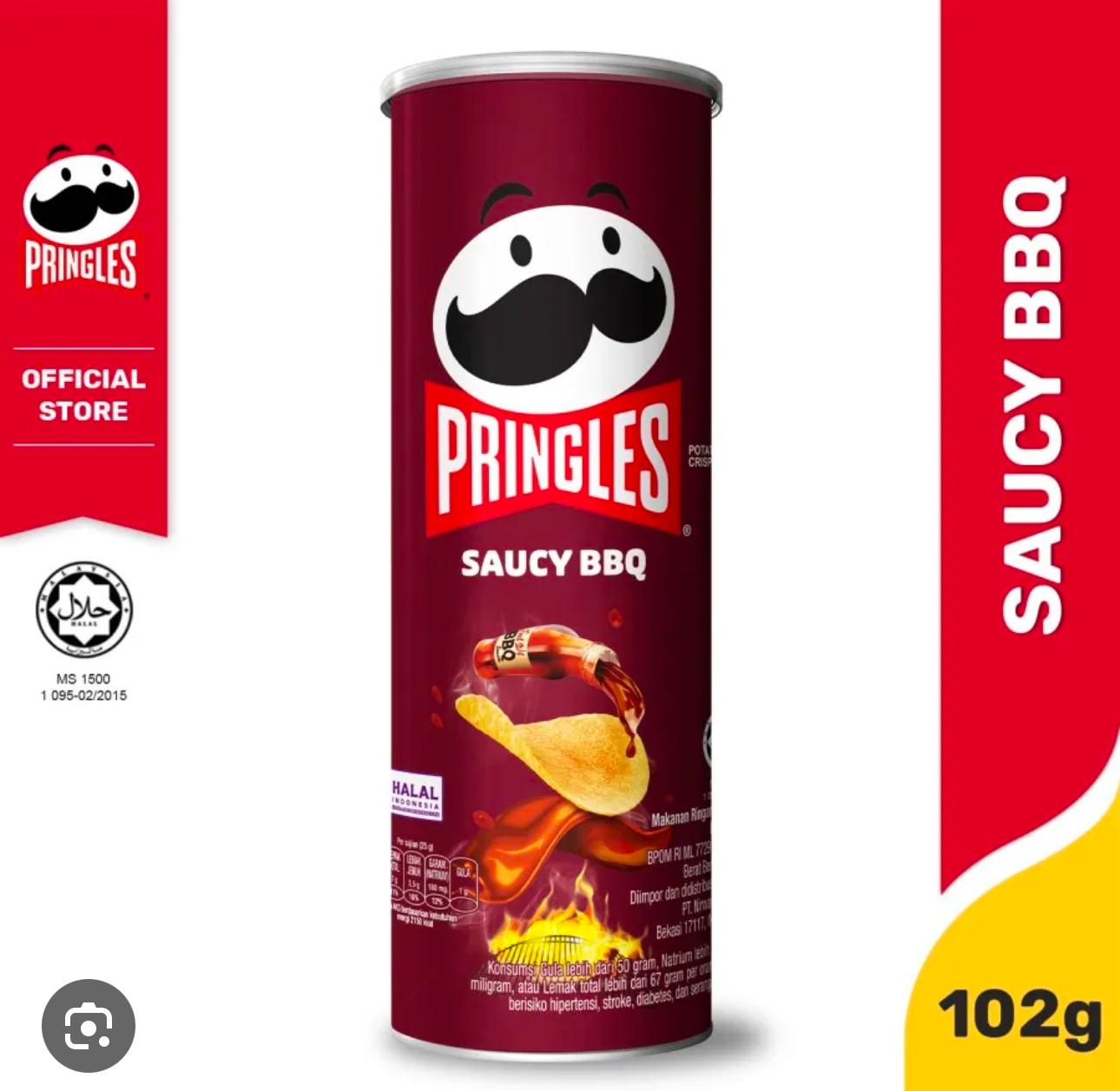 Pringles Saucy BBQ 102gm