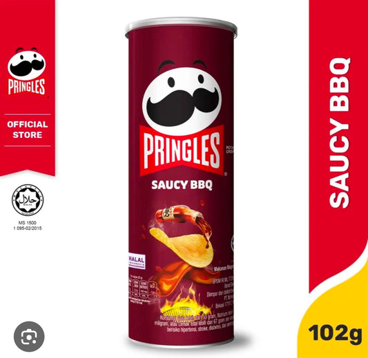 Pringles Saucy BBQ 102gm