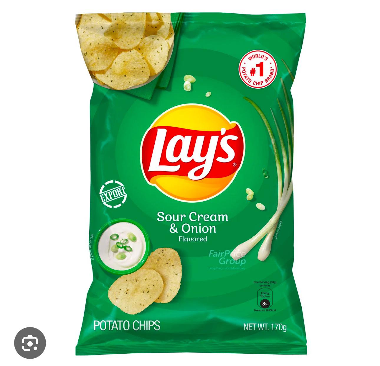 Lays Sour Cream's Onion 170 gm