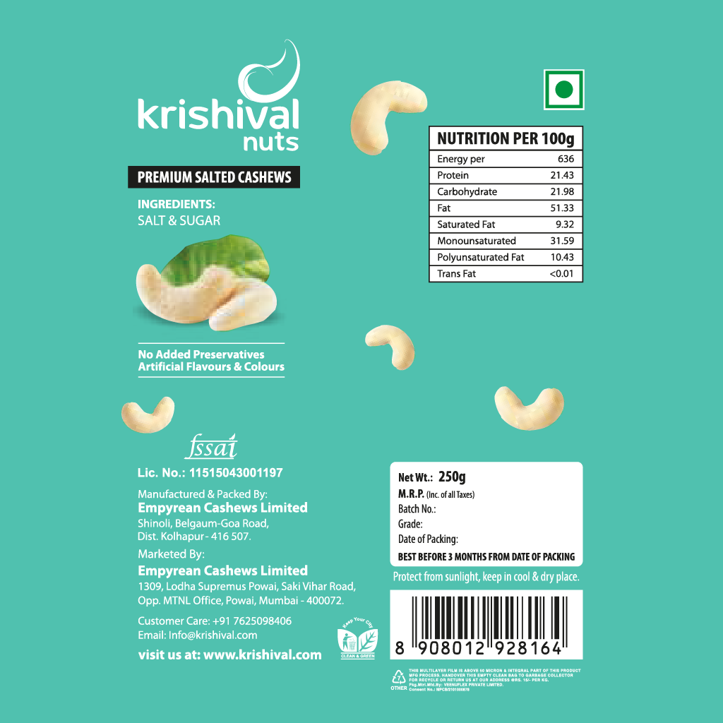 Salted Cashews 100gm