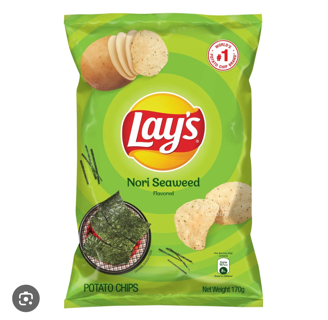 Lays Nori Seaweed Green 90gm