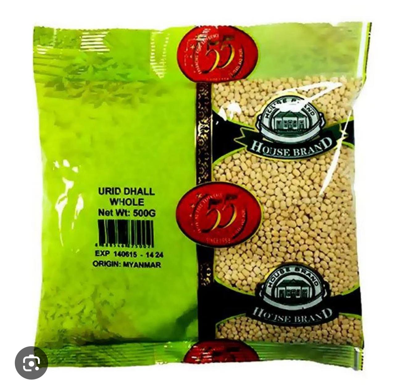 HB Urid Dhall Whole 500 gm